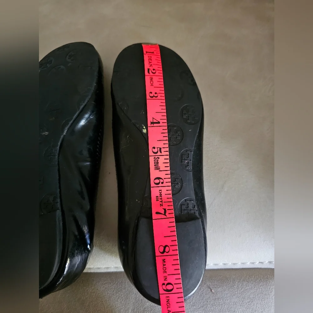 Tory Burch Reva Black Patent Leather Ballet‎ Flats Women’s Size 6M